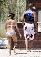 Eva Longoria Hot Stripes Bikini Pictures