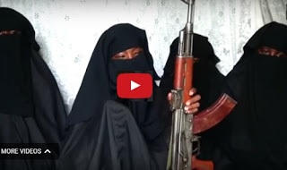 Watch Video of 4 Chibok Girl Turned Full-fledged B'Haram Fighters Clutching AK47 Gun, Reveals Why They Won't Return Home