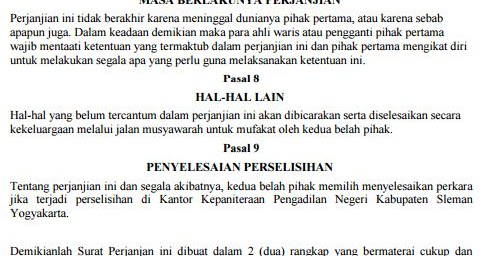 Contoh Pasal Ayat Peraturan Jual Beli Tanah Bangunan Hak 