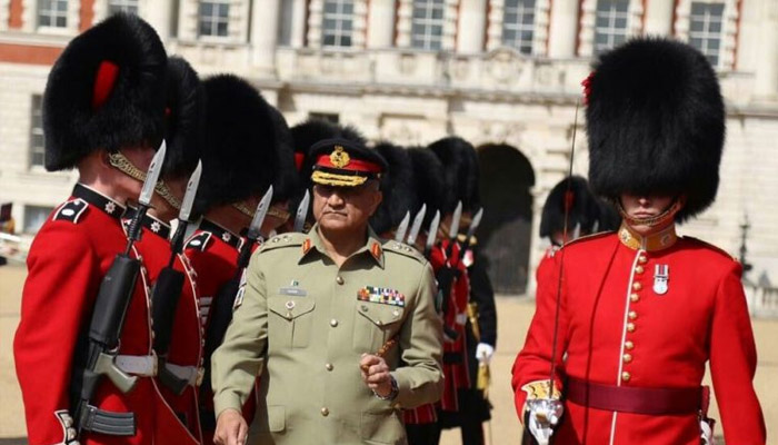 The Army Chief arrived in Britain on an official visit