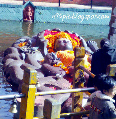 sleeping Vishnu,Budhanilkantha temple,Nepal 