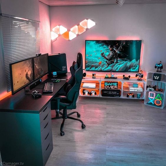 bedroom gaming room design