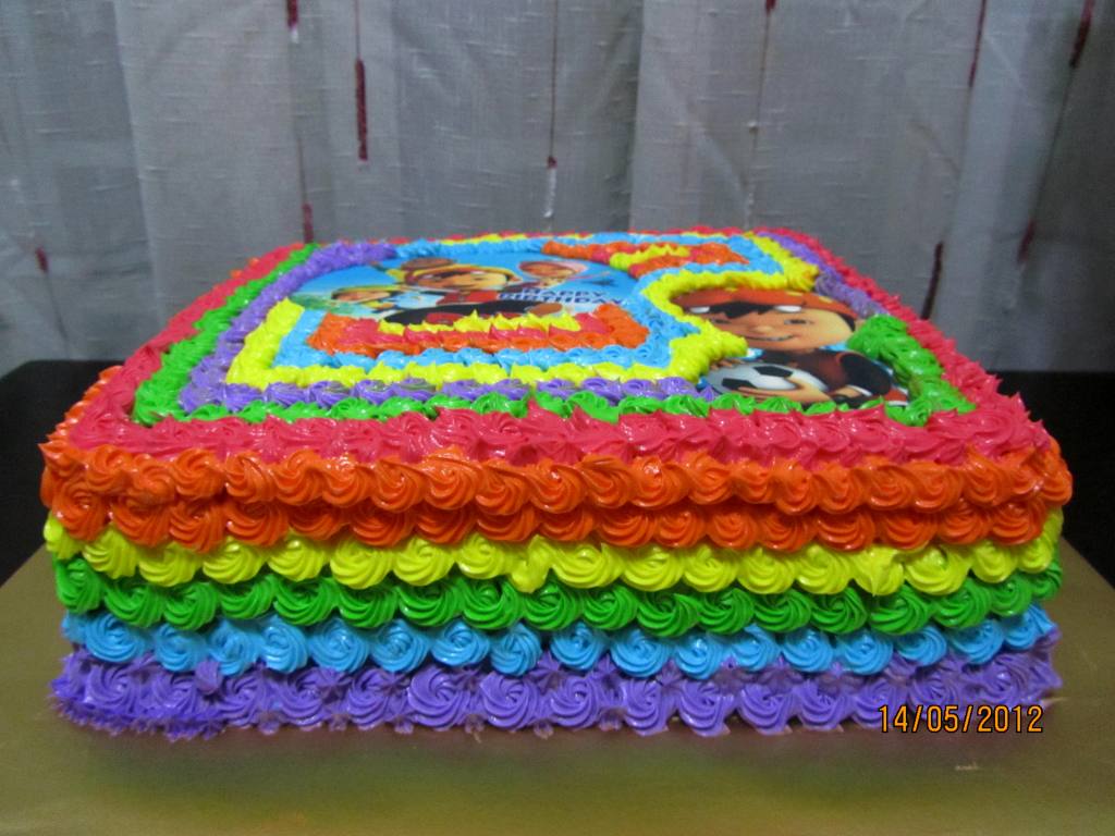 -: Rainbow Cake. Tema Boboiboy.