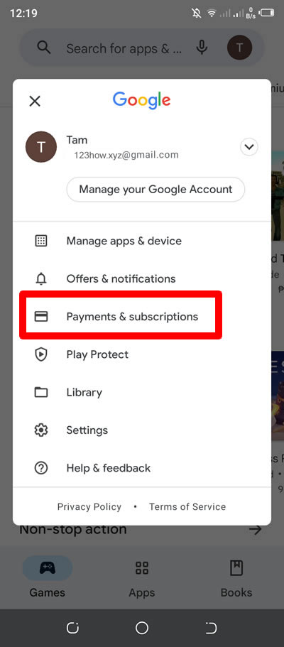 google play payments and subscriptions