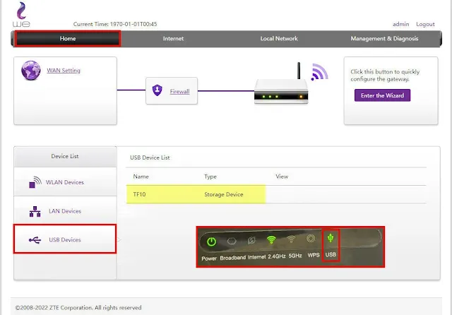 كيف يمكنني إعداد واستخدام وظيفة FTP Server في راوتر zte zxhn h188a v6