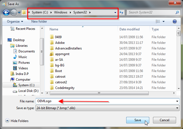 dialog box save Windows 7