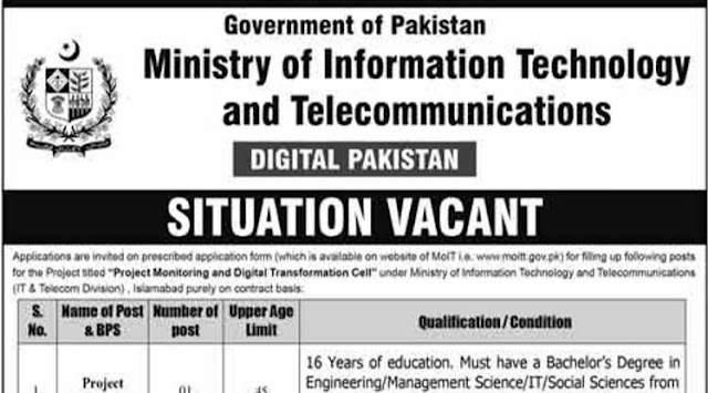 Ministry Of Information Technology Jobs 2020 Apply Now