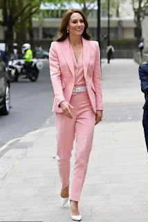 Kate Middleton wears pink Pantsuits