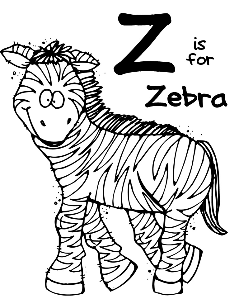 Zebra Coloring Pages For Preschoolers 3