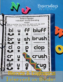 Blends and Digraphs Intervention Binder for RTI