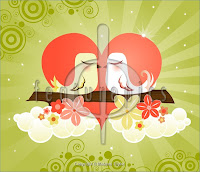 Love Birds Kissing Wallpaper