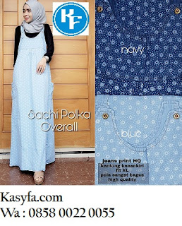 Jual gamis overall  jeans  model  baju  gamis jeans  murah dan 