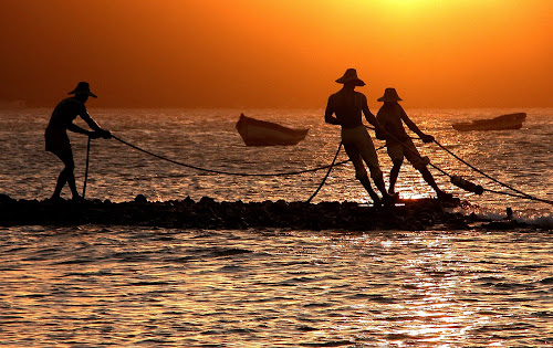 Pescadores | ao por do sol