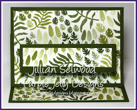 Botanical leaves, garden green cardstock, Business card holders