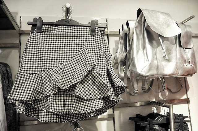  H&M Gingham Wrapover Skirt