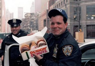 cops with dunkin donuts smiling