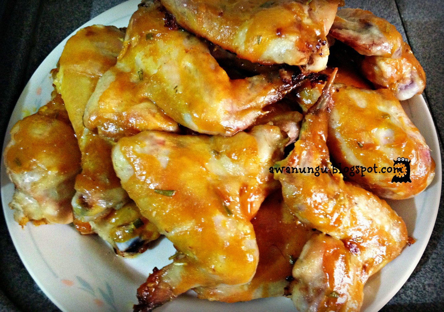 Resepi: Honey Mustard Baked Chicken/Ayam Bakar Madu Sos 