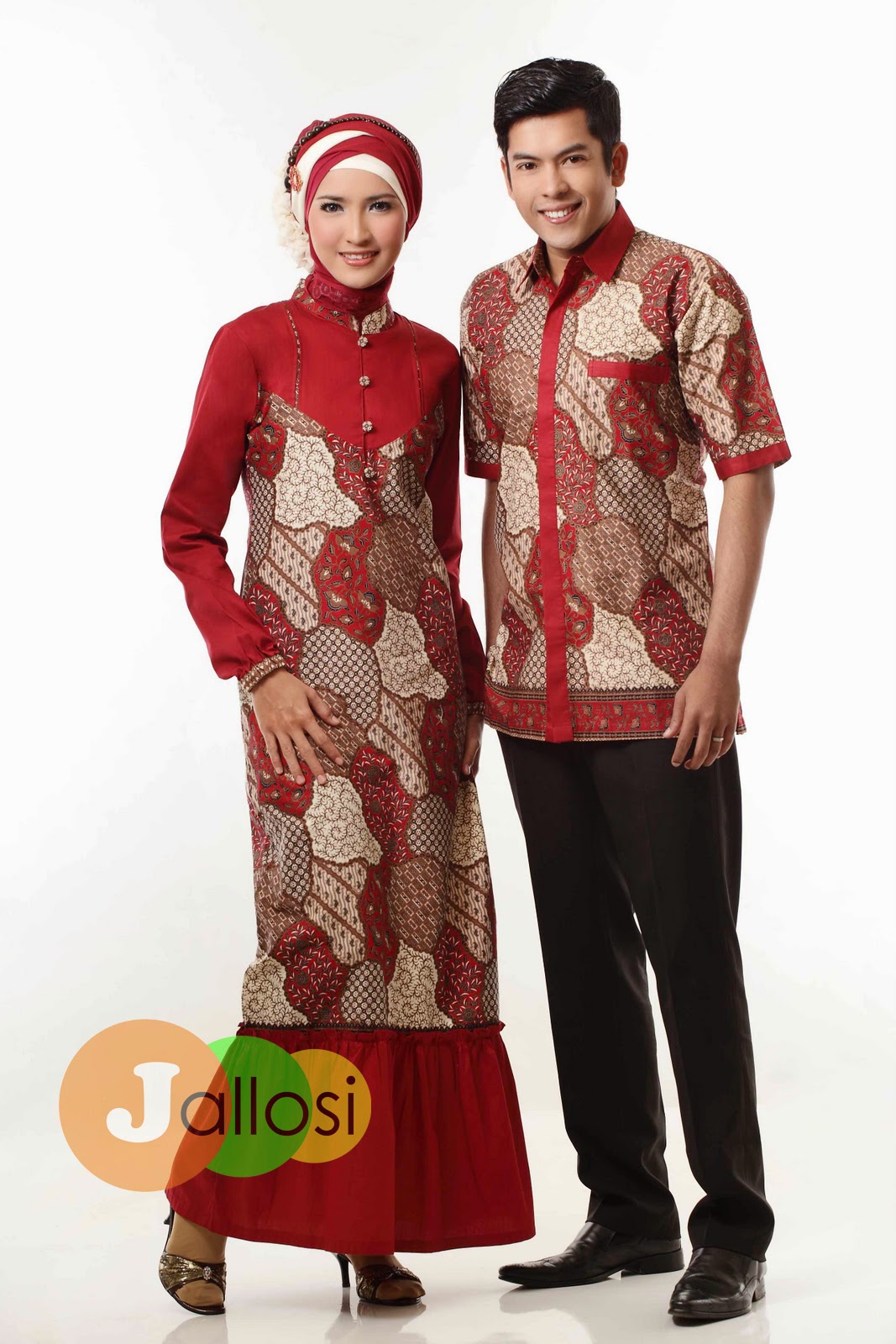 Model Couple Baju  Busana Muslim Batik Trend 2019 JALLOSI