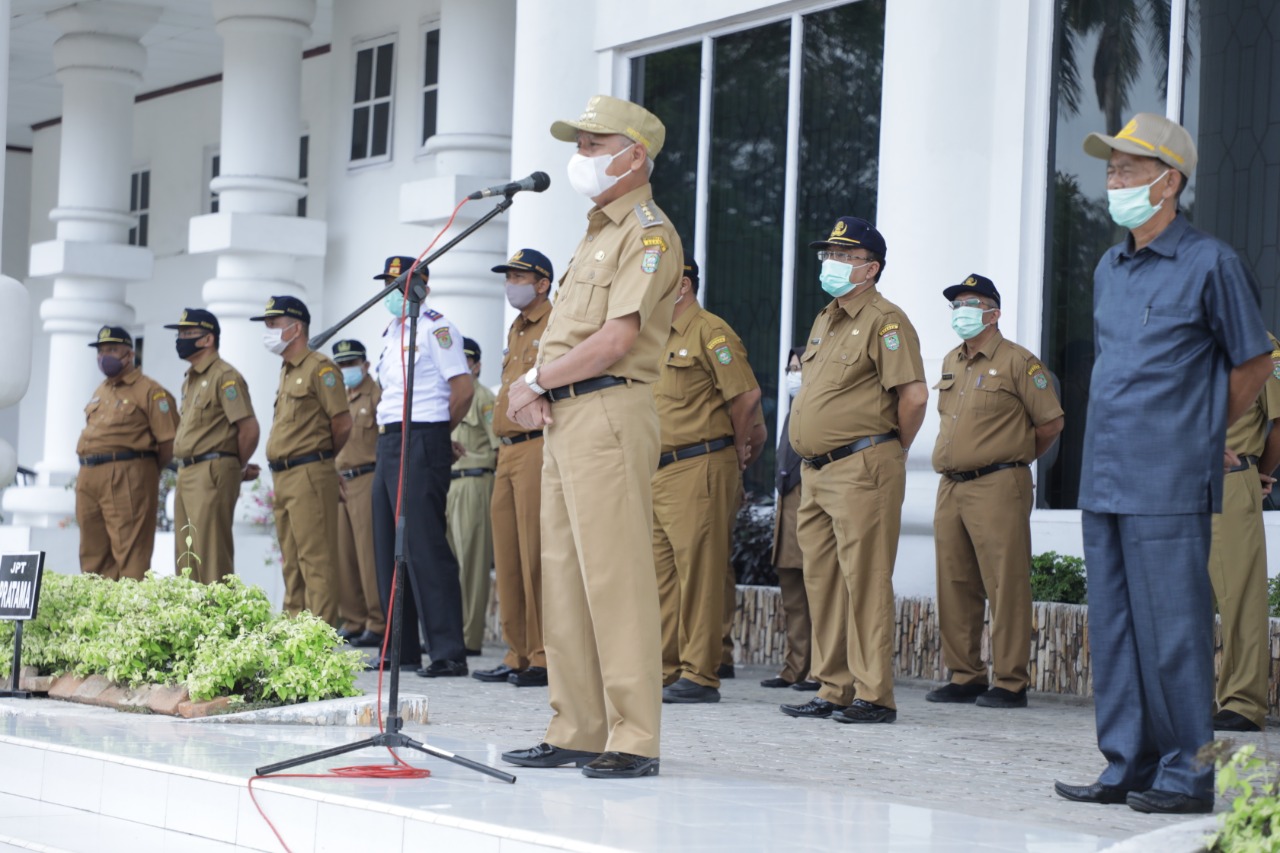 Pimpin Apel Gabungan,  Bupati Asahan Intruksikan Seluruh ASN Sosialisasikan Pelaksanaan Vaksin