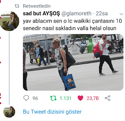 sosyal medya da karton çanta tweetleri