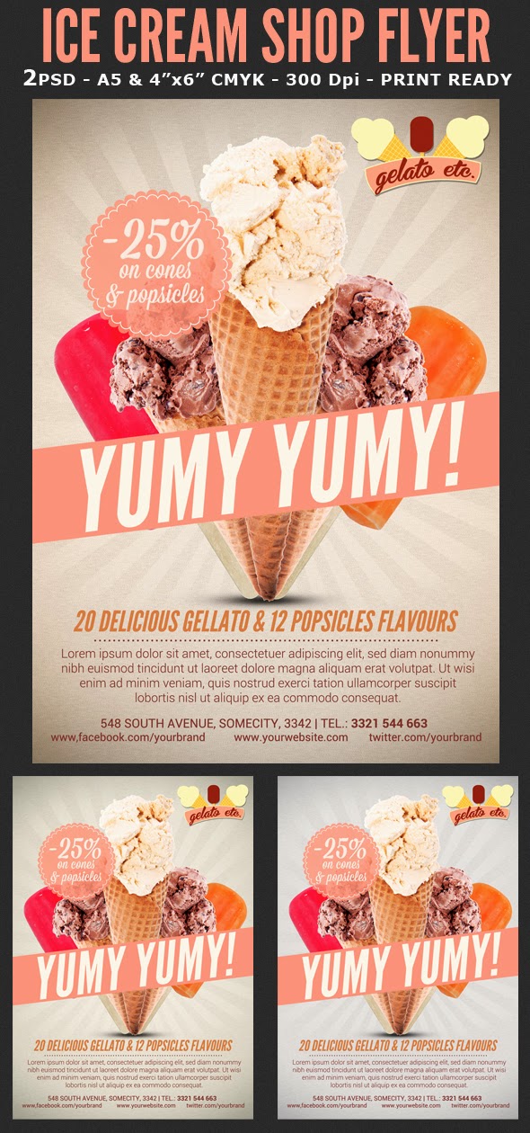  Ice Cream Shop Offer Flyer Template