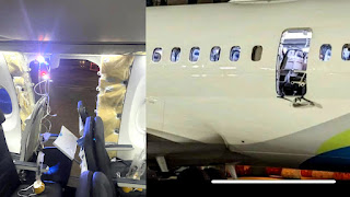 Boeing 737 Max |  Emergency door blown out in Air