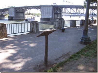 IMG_3377 James B Stephens & Stark Street Bridge Markers in Tom McCall Waterfront Park in Portland, Oregon on September 7, 2008