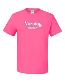 Nursing student tee in Neon Pink