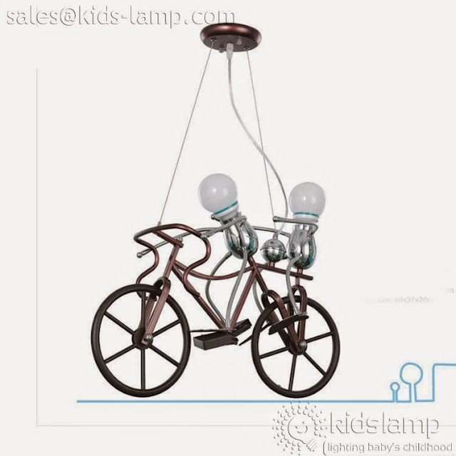 Kids bedroom cute bike and car ceiling lamps hanging lighting