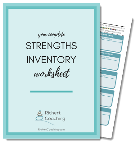 Want to cultivate a greater sense of meaning and well-being in your life? Download this FREE Strengths Inventory Worksheet, and get started.