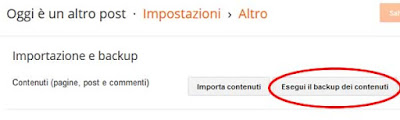 backup contenuti