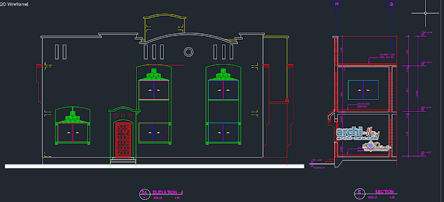 Villa residence. type LB8 in AutoCAD 