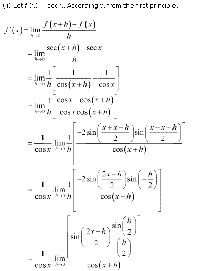 Solutions Class 11 Maths Chapter-13 (Limits and Derivatives)