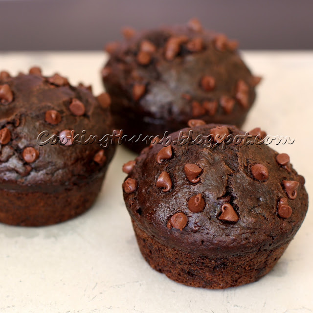 Double Chocolate Banana Muffins