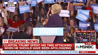 ‘Bill Clinton Is A Rapist’ Protester Interrupts Hillary Clinton’s Rally In Detroit 