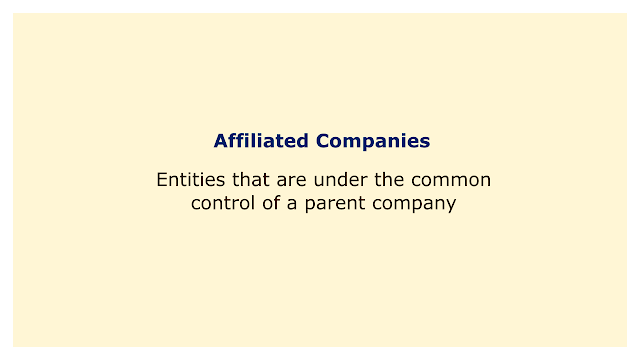 Entities that are under the common control of a parent company.