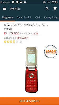 Cara Belanja di Lazada Bayar ditempat Lewat Hp