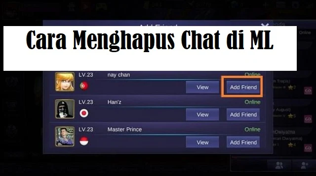 Cara Menghapus Chat di ML