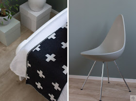 drop chair, Arne Jacobsen, Pia Wallen, cross blanket