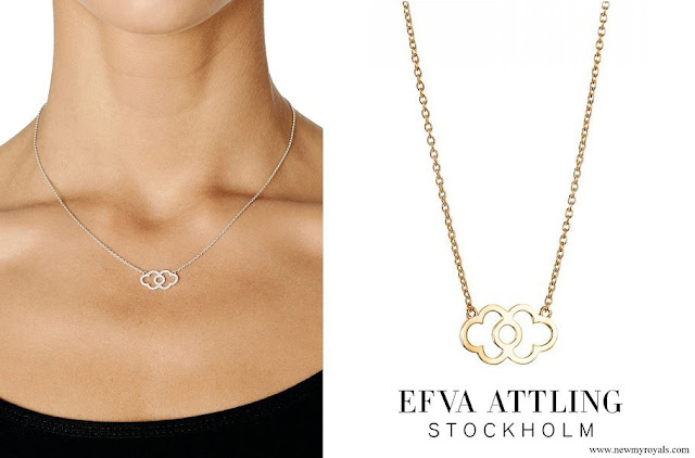 Crown Princess Victoria - Efva Attling Clouds and Stars Necklace Gold