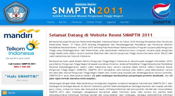 Ujian SNMPTN Jalur Mandiri 2012