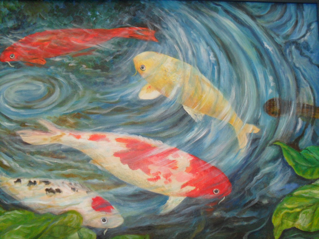Paintings by Egretta Wells: "Koi Fish"