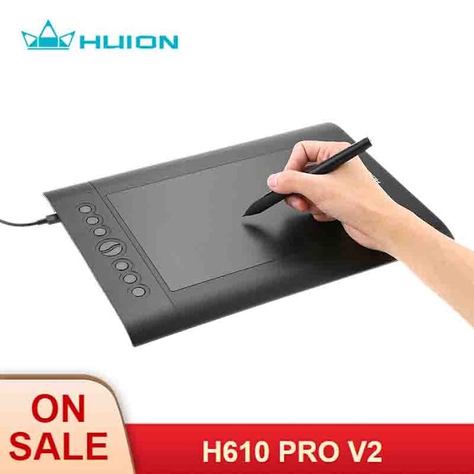 Huion USB Graphic Tablet Drawing Tablet Upgraded H610 PRO V2 Pad Art Digital Handwriting Drawing Board with Battery-free Pen