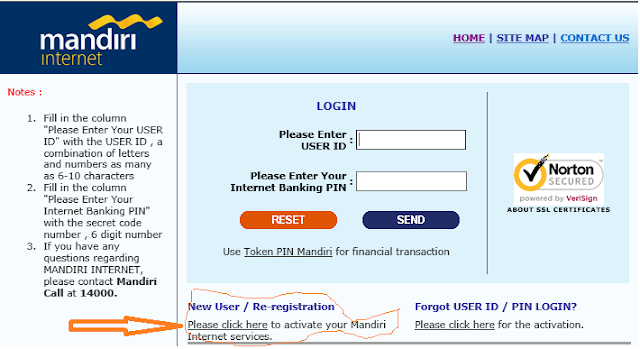 Cara daftar Internet Banking Mandiri