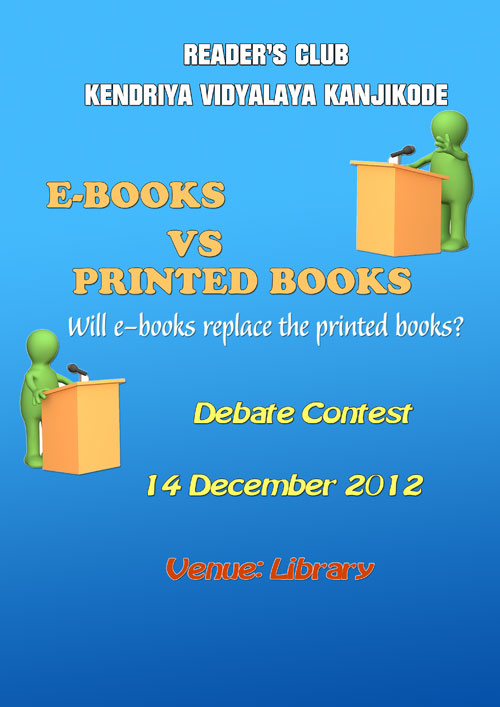 E-books Vs Printed Book - ?Debate Contest