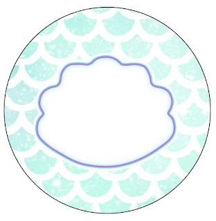 Mermaid: Free Printable Cupcake Toppers or Labels.