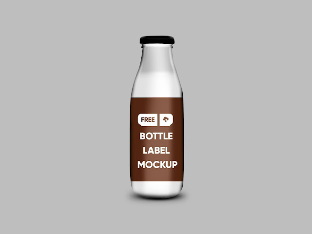 Free download bottle label mockup (PSD)