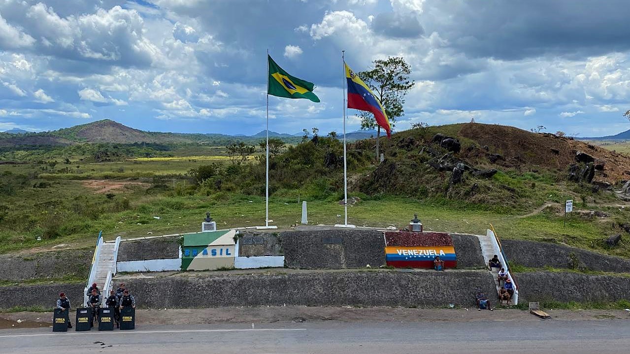 Les frontières du Brésil - Le poste frontière entre le Brésil et le Venezuela