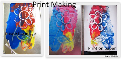 kids art simple print making