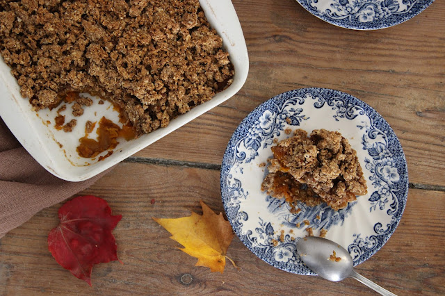 Cuillère et saladier : Pumpkin pie crumble (vegan)